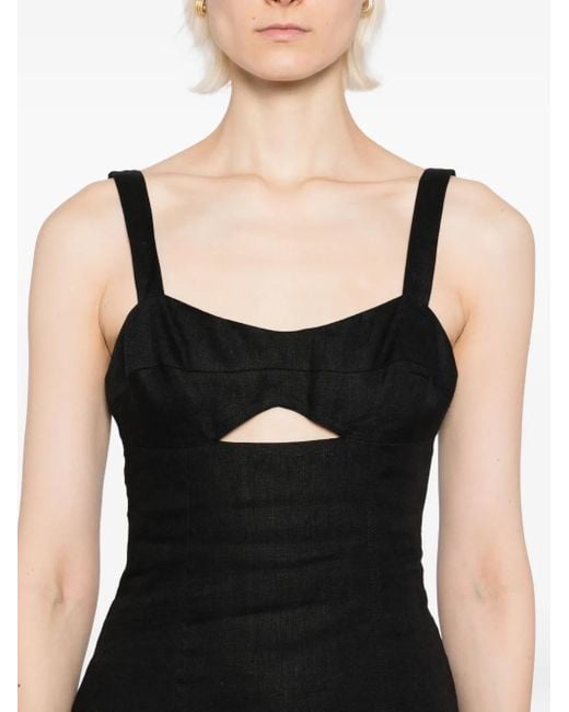 Reformation Belma リネンドレス Black