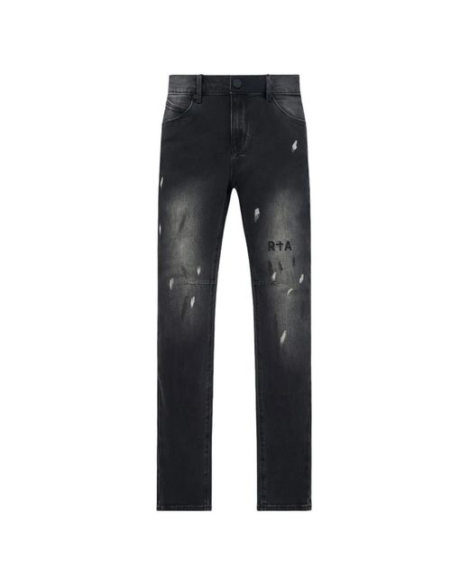 RTA Black Bryant Paint-Splatter Jeans for men