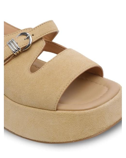 Vic Matié Natural Platform Buckle Sandals