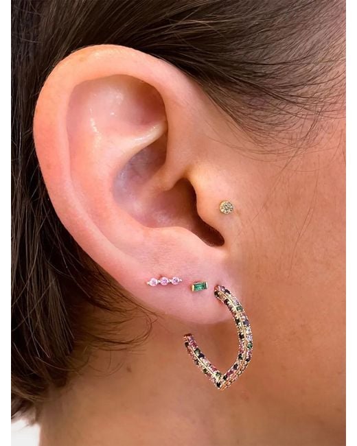 Lark & Berry White 14Kt Omnis Sapphire Earring