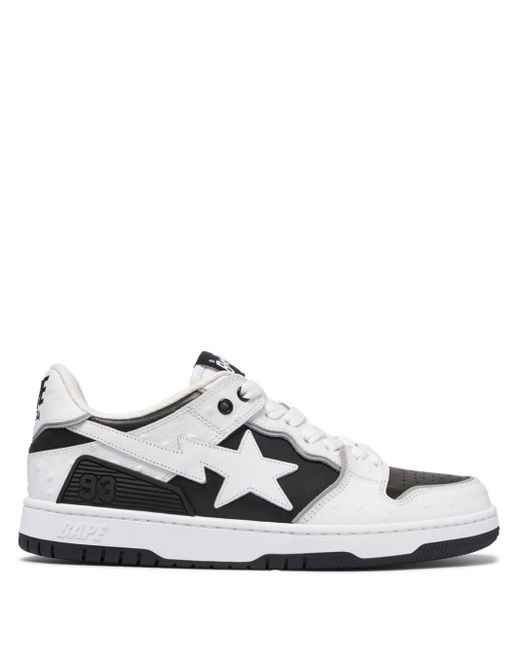 A Bathing Ape White Sk8 Two-tone Sneakers for men