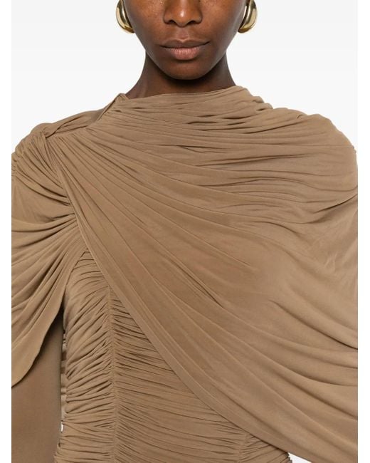 Magda Butrym Natural Drapiertes Midikleid