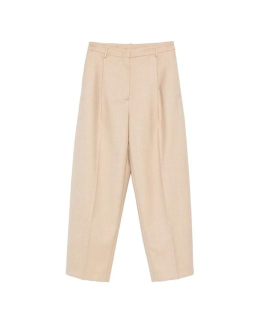 Liviana Conti White Pleated Trousers