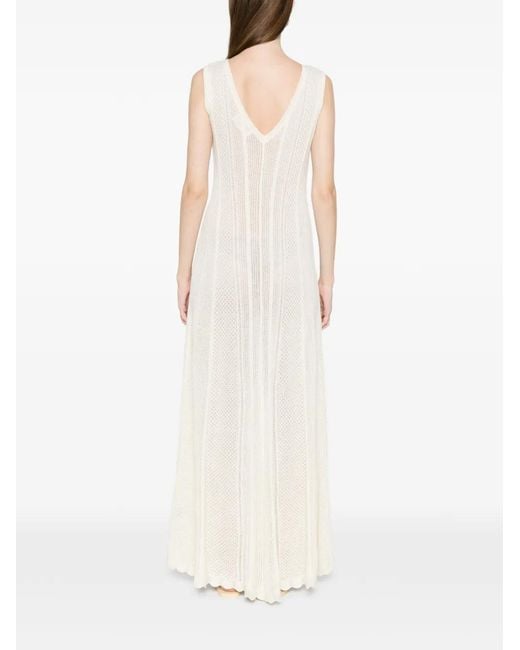 Bompard White Sleeveless Maxi Dress