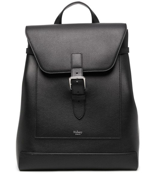 Mulberry Leather Chiltern Logo-embossed Backpack in Black for Men ...