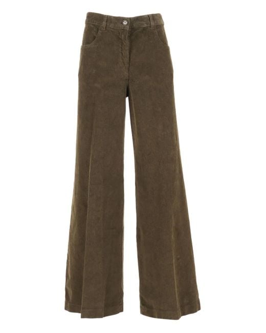 Corduroy trousers Aspesi de color Brown