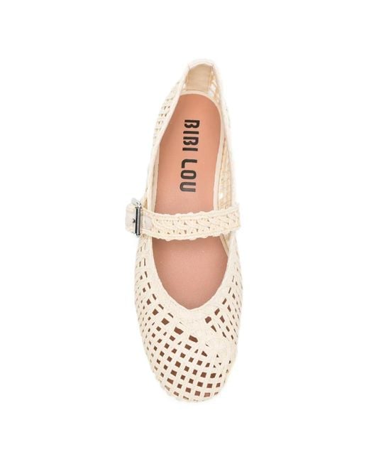 Bibi Lou White Hazel Ballet Flats