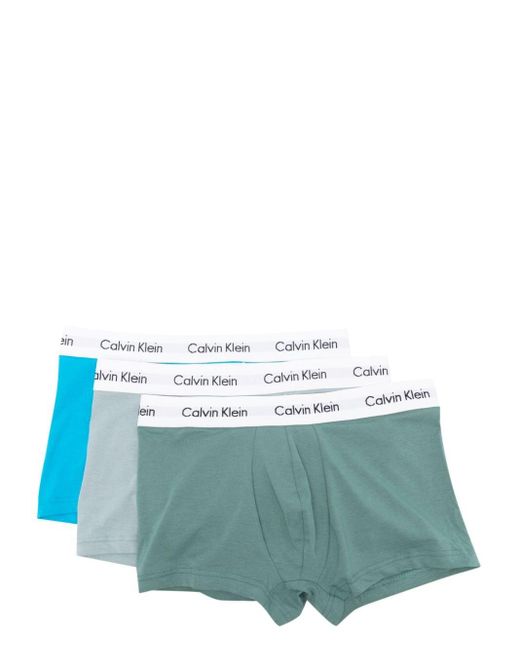 Calvin Klein Set aus drei Shorts mit Logo-Bund in Blue für Herren