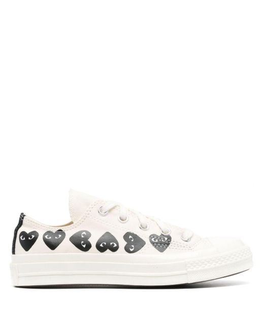 COMME DES GARÇONS PLAY Chuck 70 Multi Heart Sneakers in het White