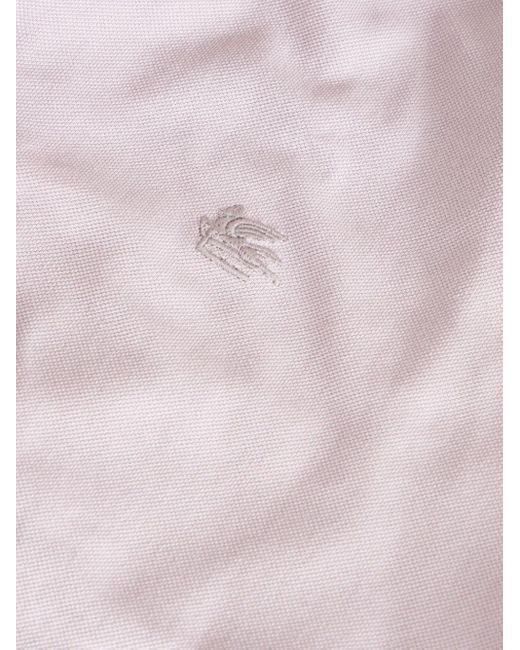 Etro Poloshirt mit Pegaso-Stickerei in Pink für Herren