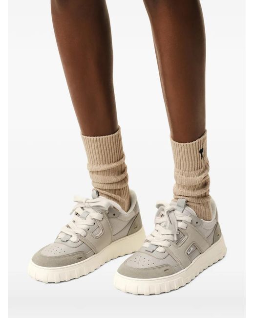 AMI White Cowhide Leather A Walk Sneakers