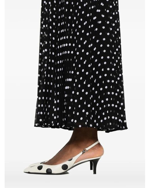 MICHAEL Michael Kors Black Polka Dot Midi Skirt