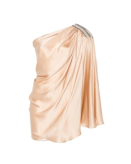 Dunesi White Isadora One-Shoulder Mini Dress