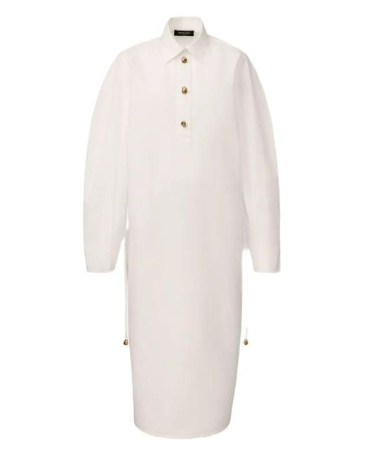 Fabiana Filippi ドローストリング シャツドレス White