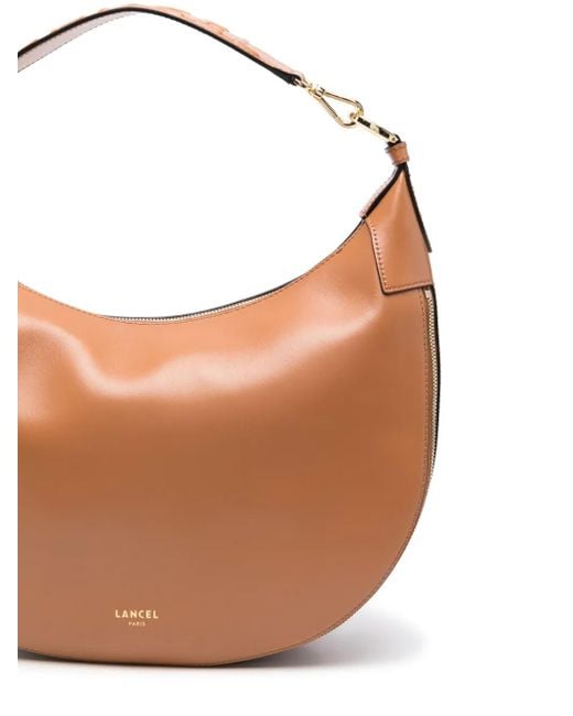 Lancel Brown M Zip Shoulder Bag