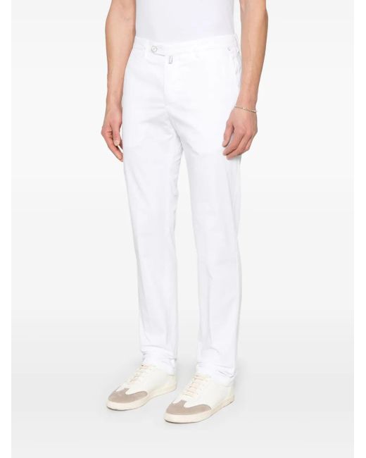 Kiton White Cotton Chinos for men