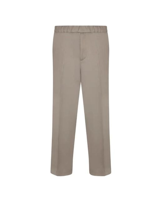 Costumein Gray Pantalon Plissé À Taille Élastiquée for men