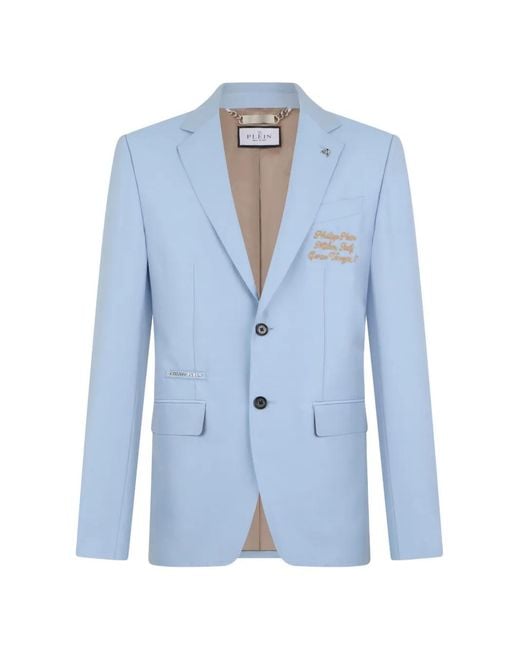 Philipp Plein Blue Blazer Gigolo Fit Plein Cities for men