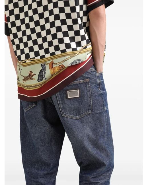 Dolce & Gabbana Blue Straight-Leg Jeans for men