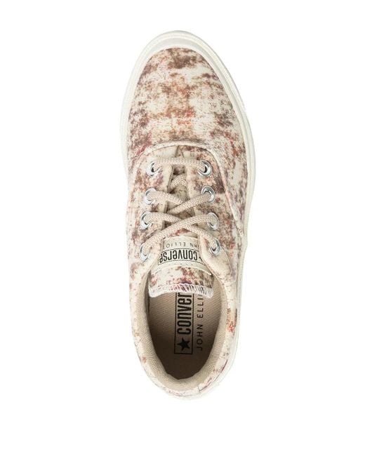 Converse Natural Canvas Graphic Print Skid Sneakers