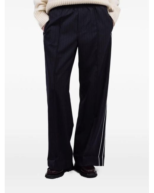 WE-AR4 Blue The Chaplin Pinstripe-Pattern Trousers