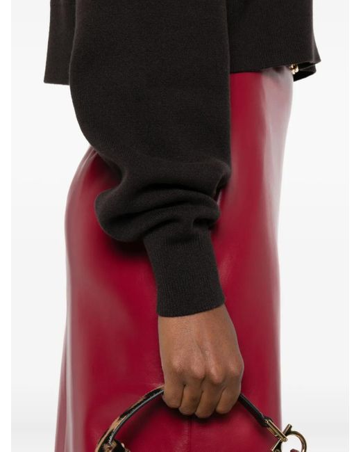 Tom Ford Black Round-Neck Cropped Sweater