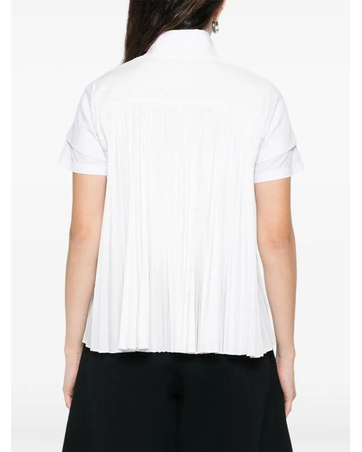 Sacai White Short-Sleeve T-Shirt