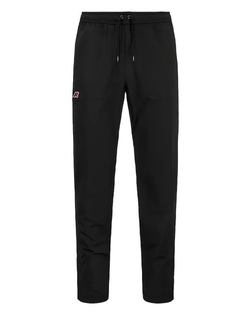 K-Way Black Drawstring Track Pants for men