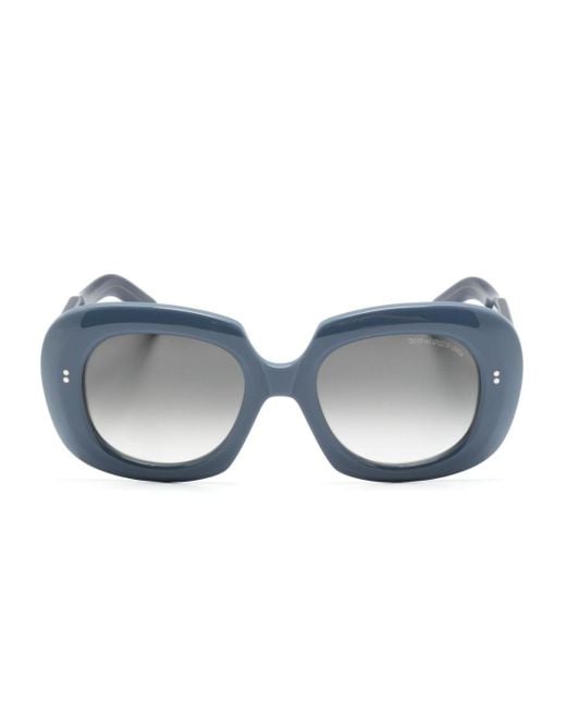 Cutler & Gross Blue 9383 Sonnenbrille mit rundem Gestell