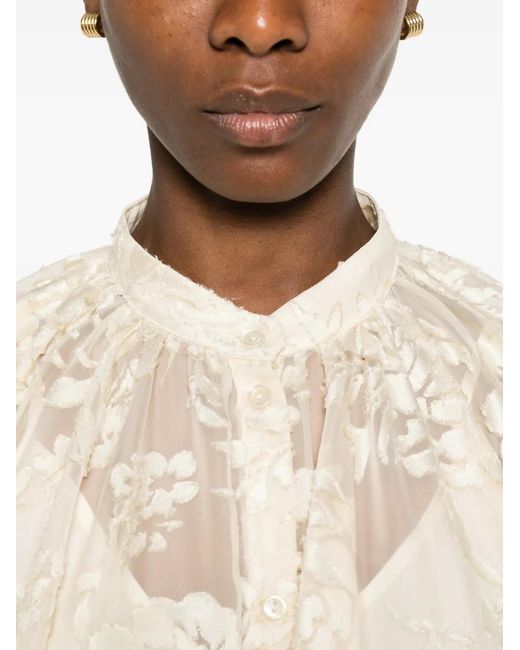 ERMANNO FIRENZE White Floral Blouse