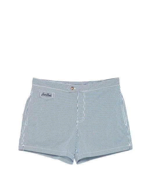 Mc2 Saint Barth Blue Harrys Striped Swim Shorts for men