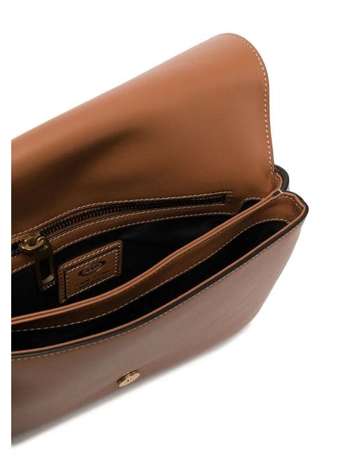 Tod's Brown Timeless Leather Shoulder Bag for men