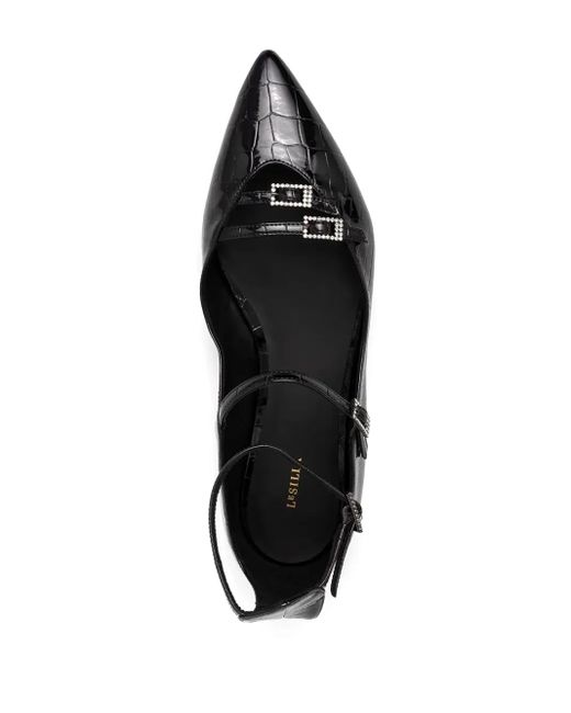 Le Silla Black Morgana Ballerina Shoes