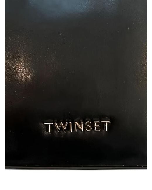 Twinset Blue Studded Shoulder Bag
