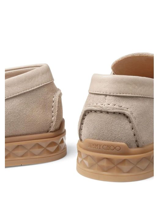 Jimmy Choo Brown Josh Driver Suede Penny Loafers for men