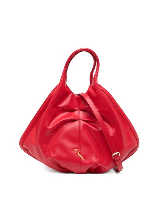 Saiid Kobeisy Red Leather Tote Bag