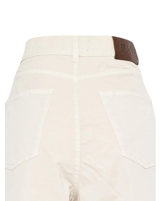 Fay White Five-Pocket Flared Jeans
