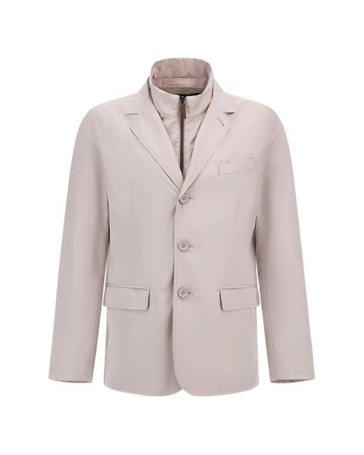 Herno Gray Byron Single-Breasted Blazer for men