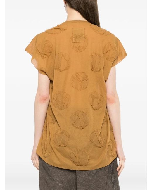 Top Con Cuello Redondo Uma Wang de color Orange