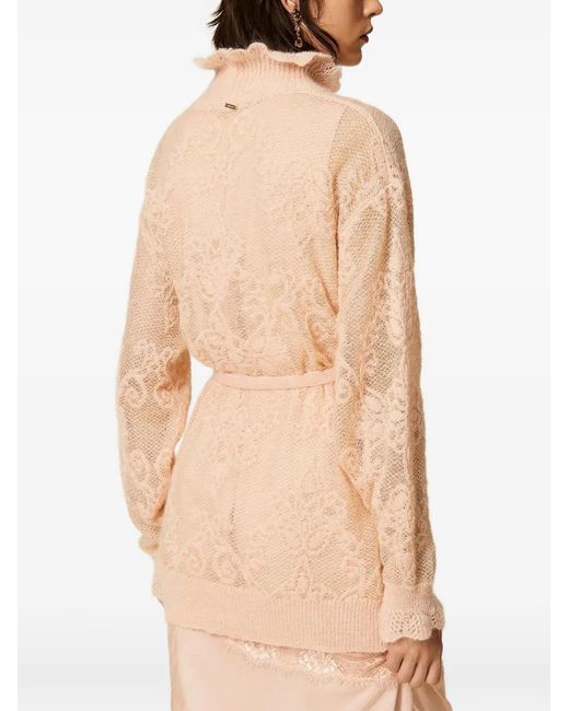 Twinset Natural Jacquard Alpaca-Blend Maxi Jumper