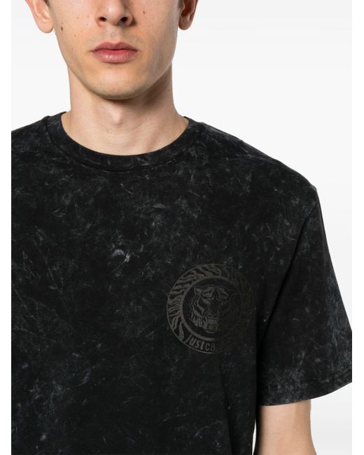 Just Cavalli T-Shirt mit Logo-Print in Black für Herren