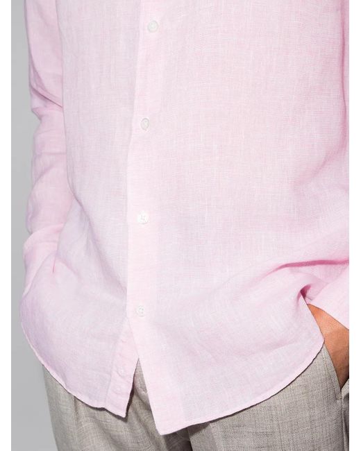 Orlebar Brown Pink Giles Linen Shirt for men