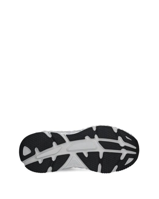 EA7 Gray Geometric-Patterned Sneakers for men
