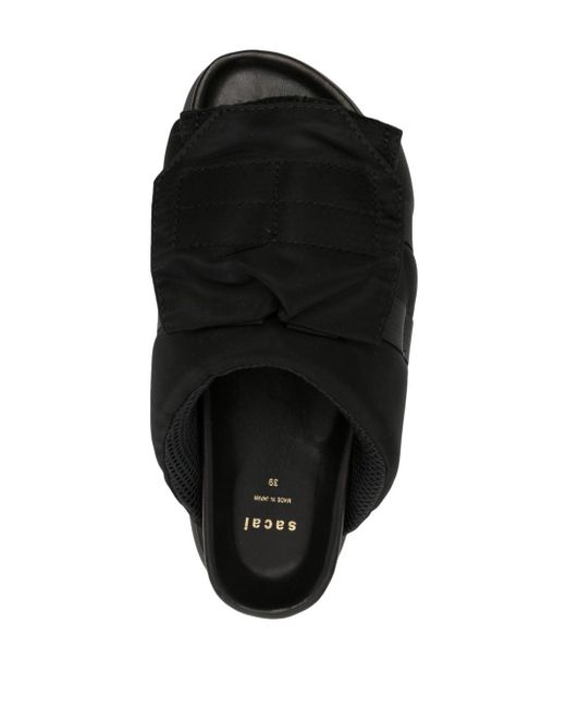 Sandalias con bolsillos de solapa Sacai de color Black