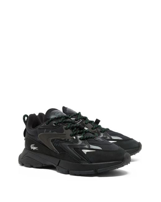 Lacoste Black Neo Tech Lace-Up Sneakers for men
