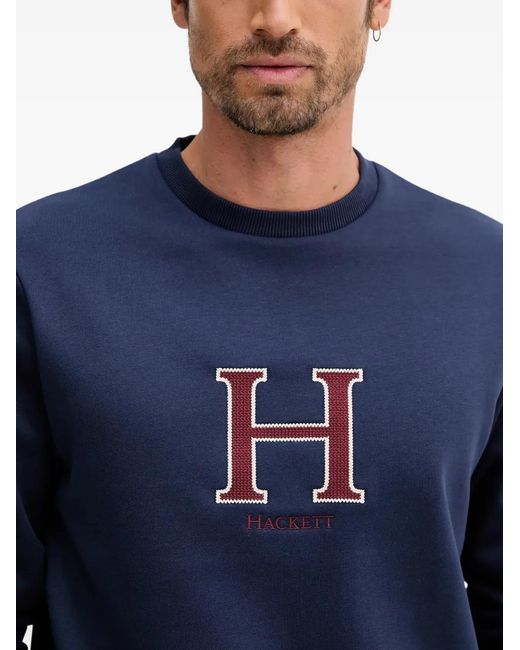 Hackett Blue Crew-Neck Sweatshirt for men