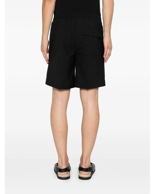 Briglia 1949 Black Pleated Drawstring Shorts for men