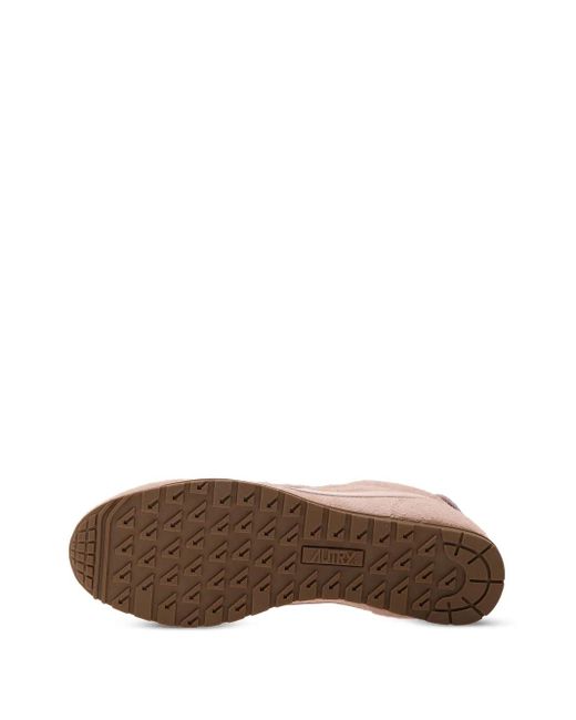 Autry Pink Windspin Suede Sneakers