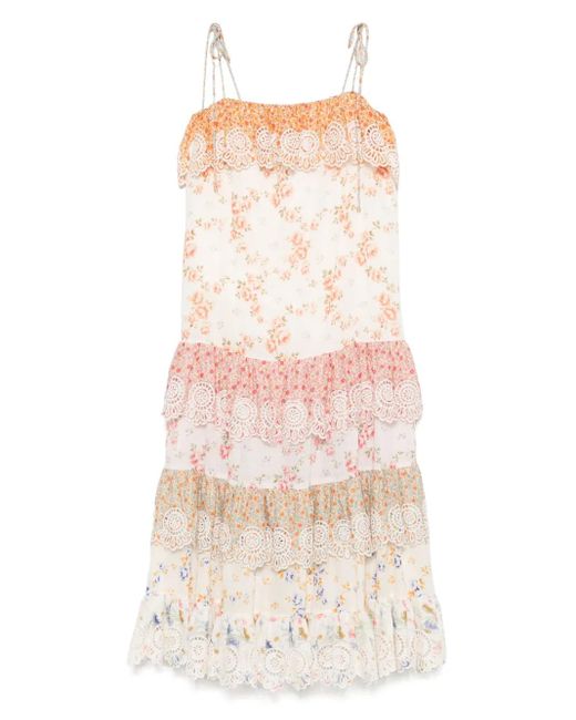 Zimmermann フローラル ドレス Pink