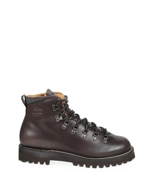 Church's Brown Lace-Up Leather Hiking Boots for men